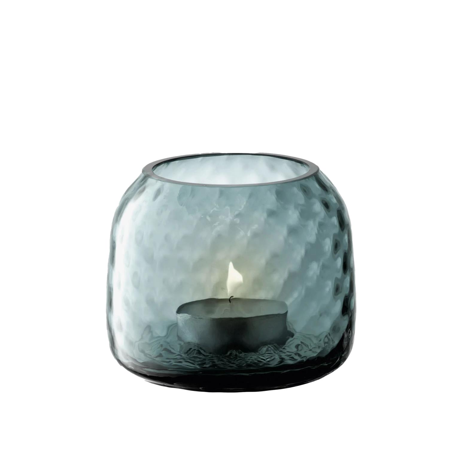 LSA Dapple Tealight Holder Vase H7Cm - Blue